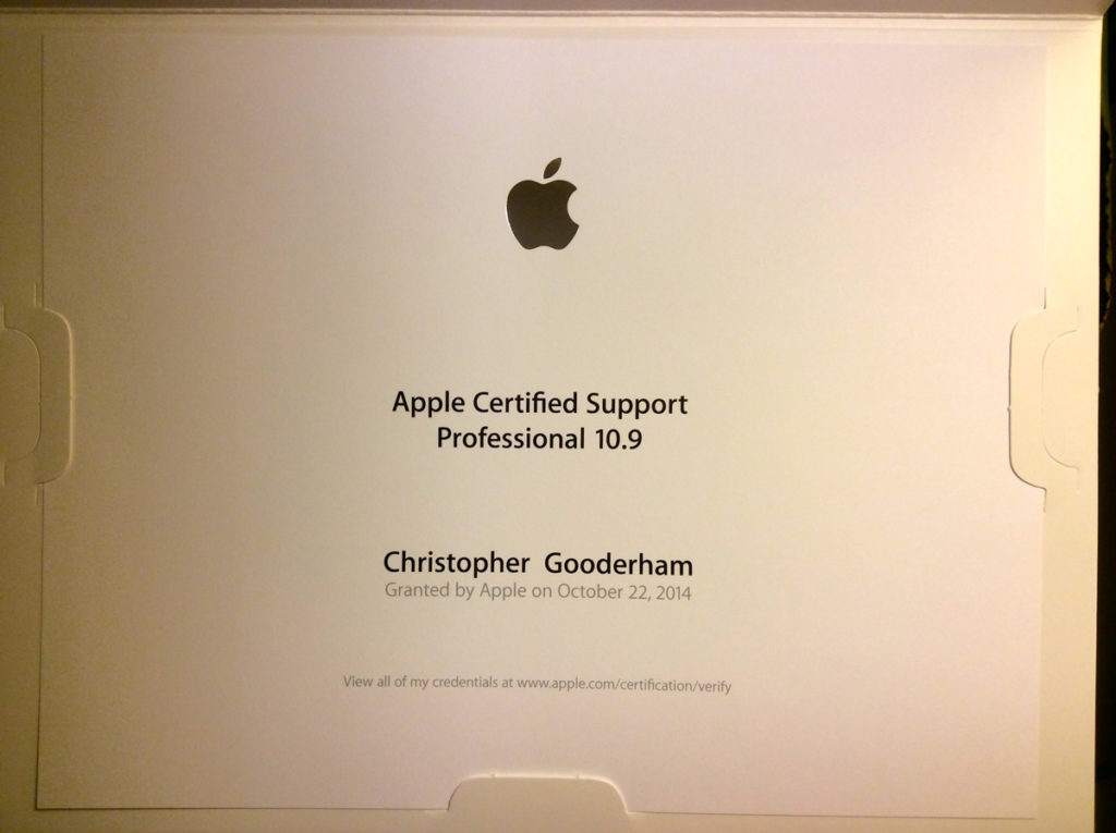Certified Apple Support Professional Certificate